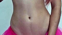 sexy petite fairy strips teases shakes ass with natural tits in homemade solo play