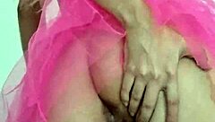 sexy petite fairy strips teases shakes ass with natural tits in homemade solo play