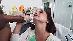 Horny Brunette Teen Kharlie Stone Blowjob Craves Hardcore Cock