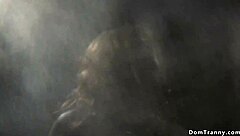 shemale torments bound alt guy's cock in kinky domination