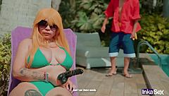 Cosplay Nami's Huge Tits Fucked by Captain