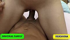 Felicia Vinas Devours Cum-Drenched Cake Hungrily