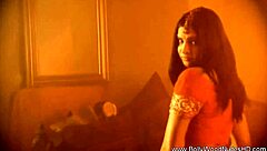 Exotic dancer strips teasing with sensual power and erotic moves