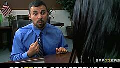 office worker learns group sex from hot bosses