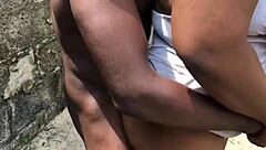 Dirty bitch spreads ass for outdoor pounding during laundry