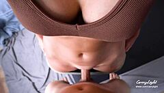 i caught him jerking off and helped quick pussy cum