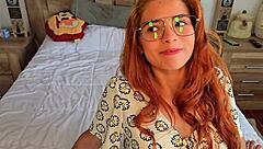 Best friend's house movie night turns into amateur doggystyle creampie