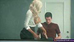 Busty Blonde Assistant Fucked Doggystyle in High Heels!