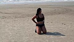 after creampie she showers naked in backyard for neighbors