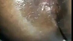 thick latina bbw's huge hairy ass gets anal pounded with cum swallow finish