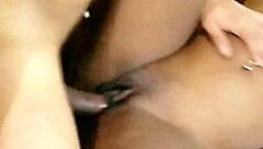 ebony babe gaps big ass on throbbing bbc young black monster