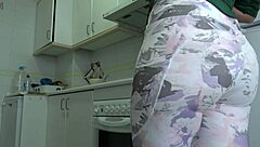 french stepmom lets me cum on hairy pussy