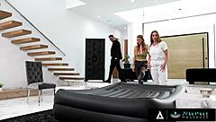 Two Hot Masseuses Nuru Threesome Client!