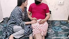 married indian wife spreads shaved pussy for husband's quickie lick