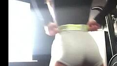 i work out my athletic big ass with massage today