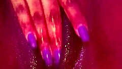 ebony beauty fingers pussy to explosive orgasm tease