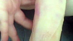 amateur dildo deeply stretches tight asshole wide