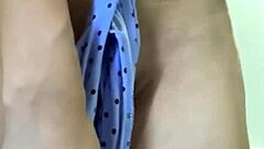 hey tiny plump teen stuffs cute panties deep in her tight pink puffy pussy