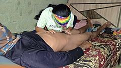 Desi girlfriend moans passionately during full hindi village sex romance