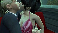 table for three cuckold asian wife girlfriend monster cock old friend desk