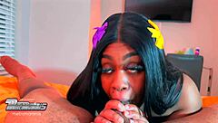 slim bbw teases with tongue rings craving deep cum swallow