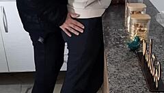 curvy teen rides creampie bent over doggystyle daddy pussy moaning taboo