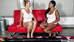 oily vicky vette wrestles with big tits tease