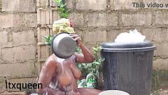 solo petite girl moans with big clit in homemade play