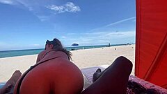 Curvy Babe Takes Big Black Cock Beachside