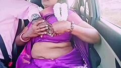 Indian housewife seduces car driver with saree dirty talk romance
