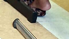 bold lightskin ebony teen soles candid tease