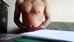 maluma tries solving logic puzzle while stroking cock