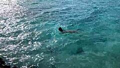 Brunette Monika Fox Strips Naked on Tour Bus for Beach Nipple Piercing Tease