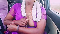Indian housewife seduces car driver with saree dirty talk romance
