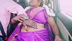 Indian housewife seduces car driver with saree dirty talk romance