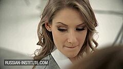 Poppy Pleasure's wild holiday romp with professor's tongue and cock