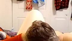 jerry licks cream off my chest gently