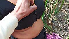 Desi Aunty's Outdoor Pussy Chudai Ignites Wild Passion