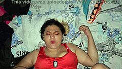 Watch the strong cumshot explode onto those blonde tits