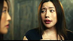 asian bbw trapped by brunette vamp in hotel, submit now