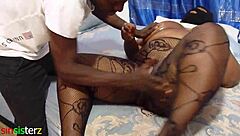 bbw ebony slut bends for bbc pounding outdoors