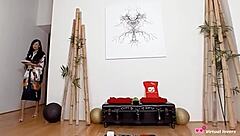 venus lux rides your cock pov in bareback shemale action