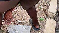 did he really pound my shaved pussy bent over outdoors so quick?