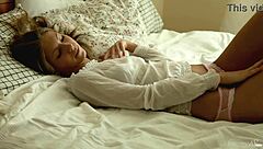 Beautiful Tanned Teen Anjelica Fingers Shaved Wet Pussy