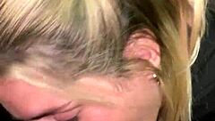 Blonde Deepthroats Black Cock In Public Cinema Bathroom