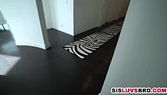 skinny petite teen 18+ sneaks blowjob to spying perv in taboo thrill