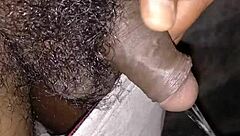 in the indian bathroom a massive black cock unleashes hot piss