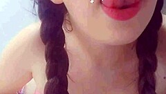 Cute Student Grinds Dildo in Panties