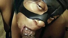 Masked Lalola Klitz masters monster cock sucking skills