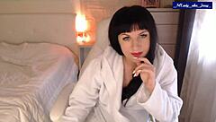 Mlady Jessy Fingers Pussy Vibes Clit in Sexy Red Lingerie